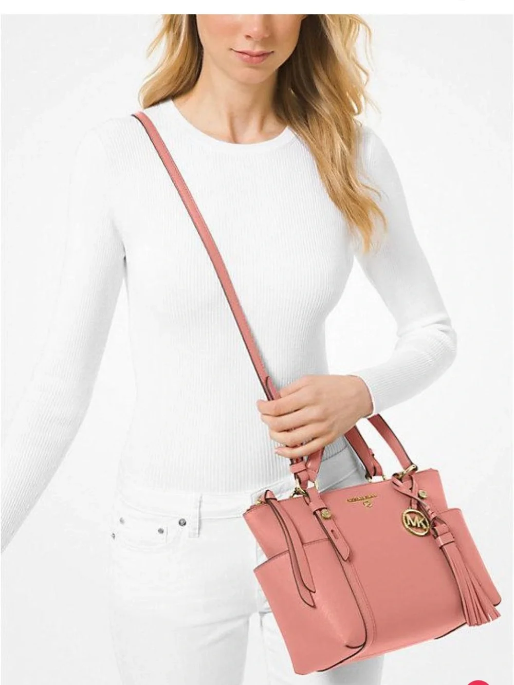 Michael Kors Sullivan Small Saffiano Leather Top-Zip Tote Bag like new